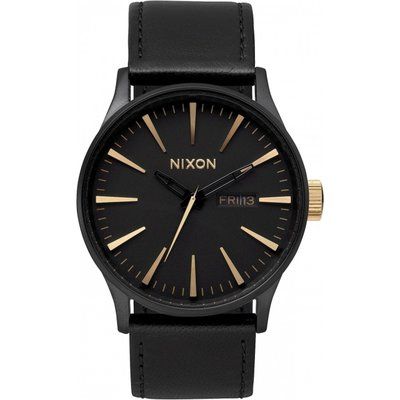 Men's Nixon The Sentry Leather Watch A105-1041