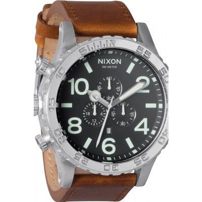 Men's Nixon The 51-30 Chrono Leather Chronograph Watch A124-1037