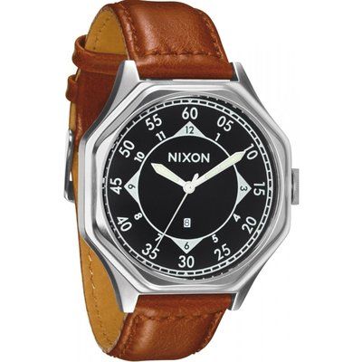 Mens Nixon The Falcon Leather Watch A196-037