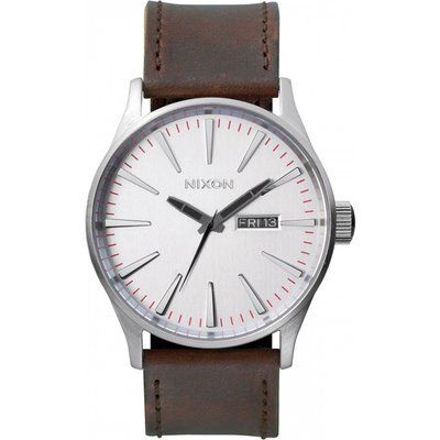 Mens Nixon The Sentry Leather Watch A105-1113