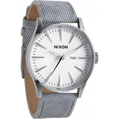 Mens Nixon The Sentry Leather Watch A105-1850