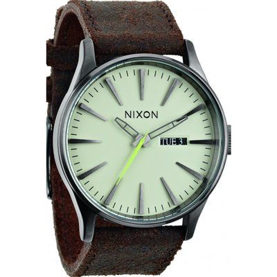 Men's Nixon The Sentry Leather Watch a105-1388