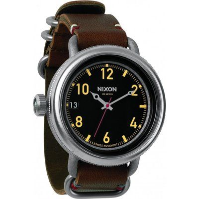 Mens Nixon The October Leather Watch A279-1019