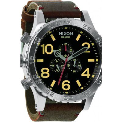 Men's Nixon The 51-30 Chrono Leather Chronograph Watch A124-019
