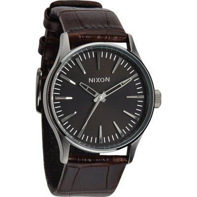 Mens Nixon The Sentry 38 Leather Watch A377-1887