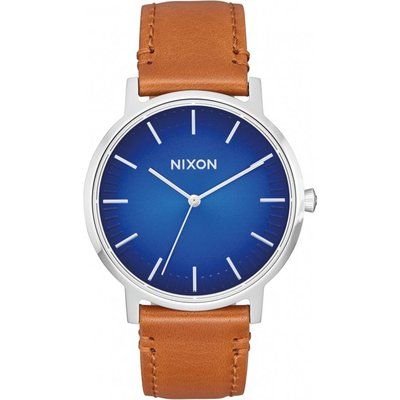 Men's Nixon The Porter Leather Watch A1058-2694