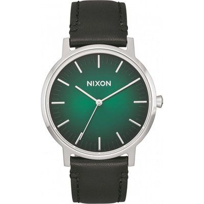 Men's Nixon The Porter Leather Watch A1058-2696
