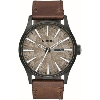 Men's Nixon The Sentry Leather Watch A105-2687