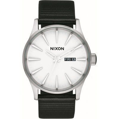 Mens Nixon The Sentry Leather Watch A105-2855