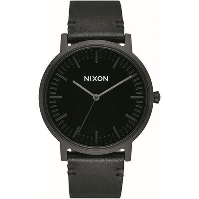 Unisex Nixon The Porter Leather - Stark Contrast Watch A1058-1147