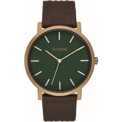 Mens Nixon The Porter Leather Watch A1058-2852