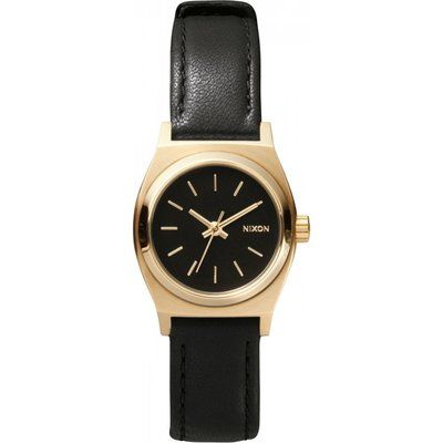 Ladies Nixon The Small Time Teller Leather Watch A509-010