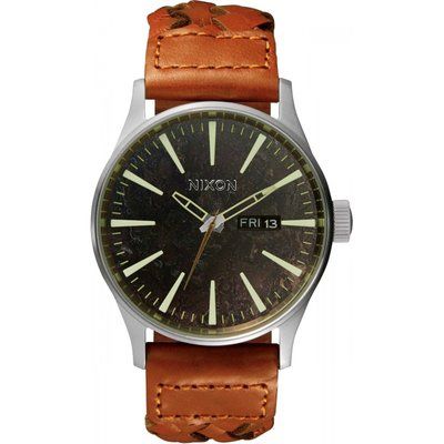 Men's Nixon The Sentry Leather Watch A105-1959