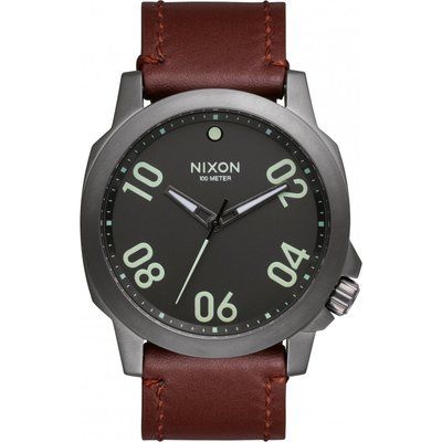 Mens Nixon The Ranger 45 Leather Watch A466-1099