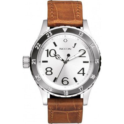Mens Nixon The 38-20 Leather Watch A467-1888