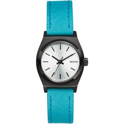 Mens Nixon The Small Time Teller Leather Watch A509-2084