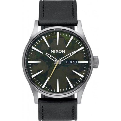 Men's Nixon The Sentry Leather Watch A105-2069