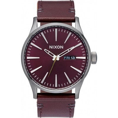 Men's Nixon The Sentry Leather Watch A105-2073