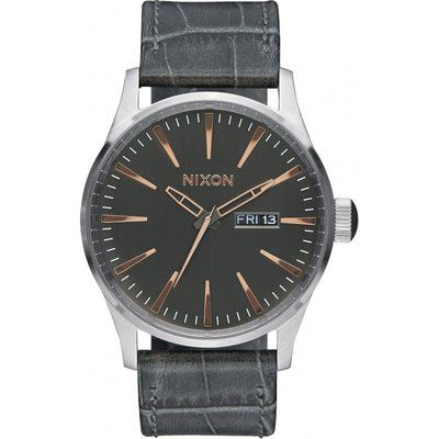 Men's Nixon The Sentry Leather Watch A105-2145