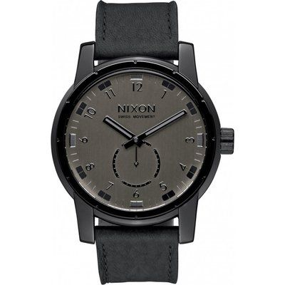 Mens Nixon The Patriot Leather Watch A938-001