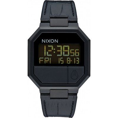 Men's Nixon The Re-Run Leather Alarm Watch A944-840