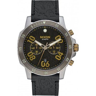 Mens Nixon The Ranger Chrono Leather Chronograph Watch A940-2222