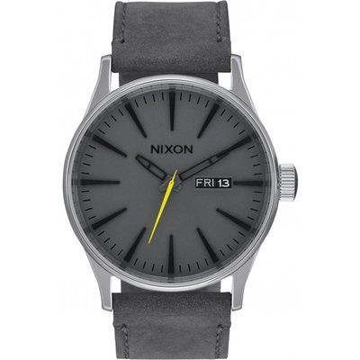 Mens Nixon The Sentry Leather Watch A105-147