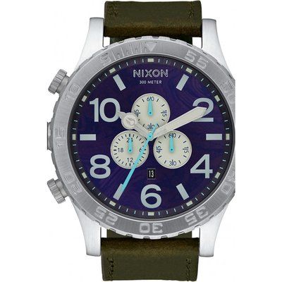 Men's Nixon 51-30 Chrono Leather Chronograph Watch A124-2302