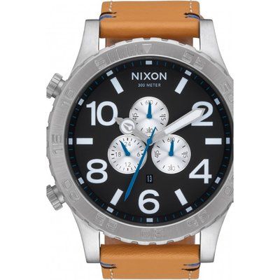 Men's Nixon The 51 30 Chrono Leather Chronograph Watch A124-2299