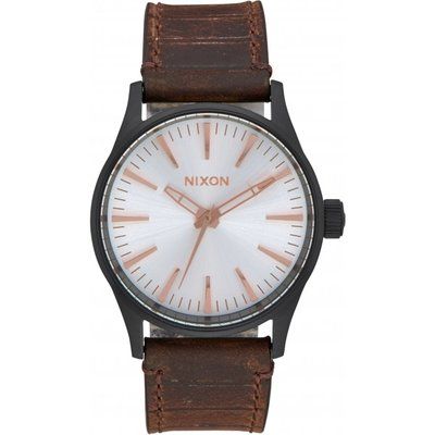 Unisex Nixon The Sentry 38 Leather Watch A377-2358