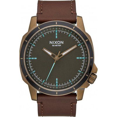 Mens Nixon The Ranger Ops Leather Watch A914-2373