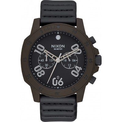 Mens Nixon The Ranger Chrono leather Chronograph Watch A940-2138