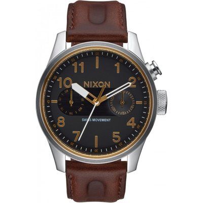 Men's Nixon The Safari Deluxe Leather Watch A977-019