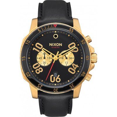 Men's Nixon The Ranger Chrono Leather Chronograph Watch A940-513