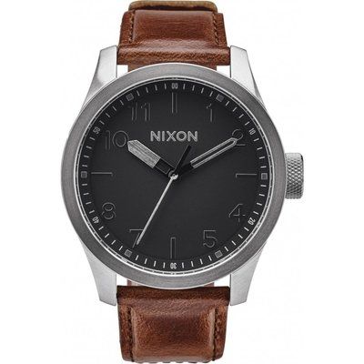 Mens Nixon The Safari Leather Watch A975-2455
