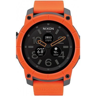 Mens Nixon The Mission Android Wear Bluetooth Smart Alarm Chronograph Watch A1167-2658