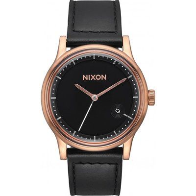 Mens Nixon The Station Leather Watch A1161-1098