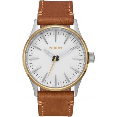 Mens Nixon The Sentry 38 Leather Watch A377-2548