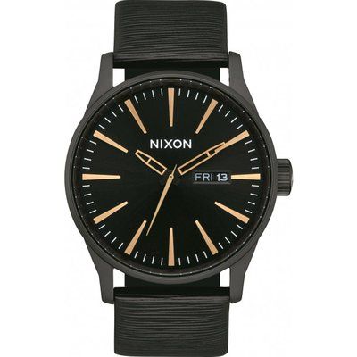 Mens Nixon Sentry Leather Watch A105-2987