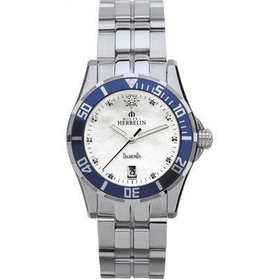 Ladies Michel Herbelin Newport Trophy Diamond Watch 14290/BL89B