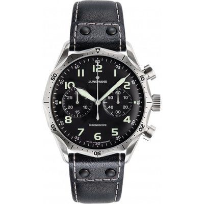 Men's Junghans Meister Pilot Chronograph Watch 027/3590.00