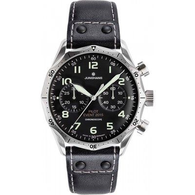 Men's Junghans Meister Pilot Automatic Chronograph Watch 027/3592.00