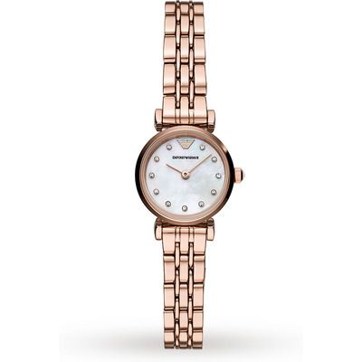 Emporio Armani Armani Gianni T-Bar Rose Gold and Mother Of Pearl Tone Ladies Watch AR11203