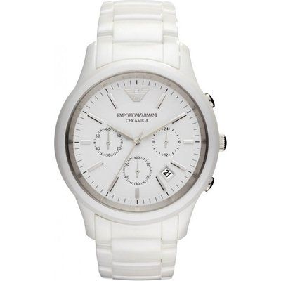 Mens Emporio Armani Ceramica Ceramic Chronograph Watch AR1453