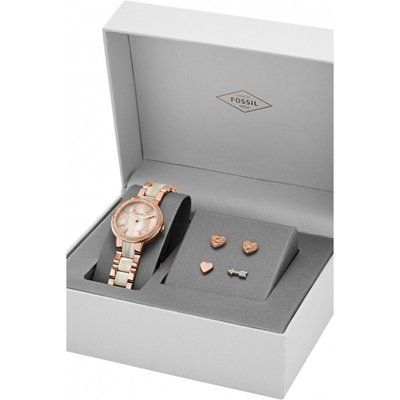 Ladies Fossil Virginia Box Set Ceramic Watch ES3965SET