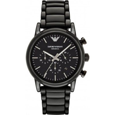 Mens Emporio Armani Ceramic Chronograph Watch AR1507