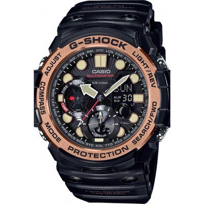 Mens Casio G-Shock Gulfmaster Master Of G Vintage Black And Alarm Chronograph Watch GN-1000RG-1AER