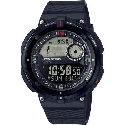 Men's Casio Classic Travel World Time Compass Thermometer Alarm Chronograph Watch SGW-600H-1BER