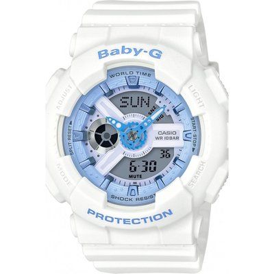 Ladies Casio Baby-G Alarm Chronograph Watch BA-110BE-7AER