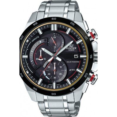 Men's Casio Edifice 3D Dial Chronograph Solar Powered Watch EQS-600DB-1A4UEF
